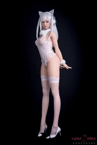 猫耳風ヘッドフォン付き美人セックスドール
