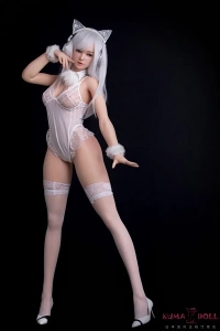 清楚でエロティックな白髪ラブドール