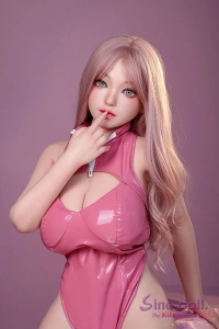 光沢ピンクスーツ美女フルシリコン人形