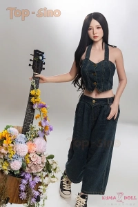 カジュアル可愛いジーンズスカートスタイルのフルシリコン製ドール