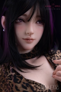 玲珑メイク⑦ 美しいヒョウ柄ガールの顔アップ ダッチワイフ