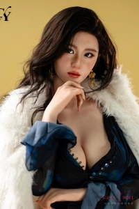 ダークグリーンのベルベットドレス sex doll