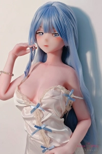 青い髪 ラブドール シリコン製 AHR027