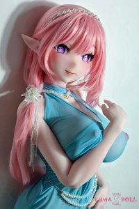 ピンク髪 エルフ耳 爆乳 リアル ドール Lカップ AHRC009