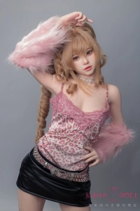 Jiusheng Doll 149cm Bカップ ラブドール Miaヘッド ツインテール美少女 豹紋 華奢