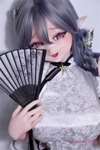 リアルドール 148cm 伊集院真姬 迫力のLカップ アッシュパープルの銀髪