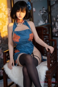 リアルドール 160cm 小危 赤い瞳 黒髪ショートボブ フルシリコン製
